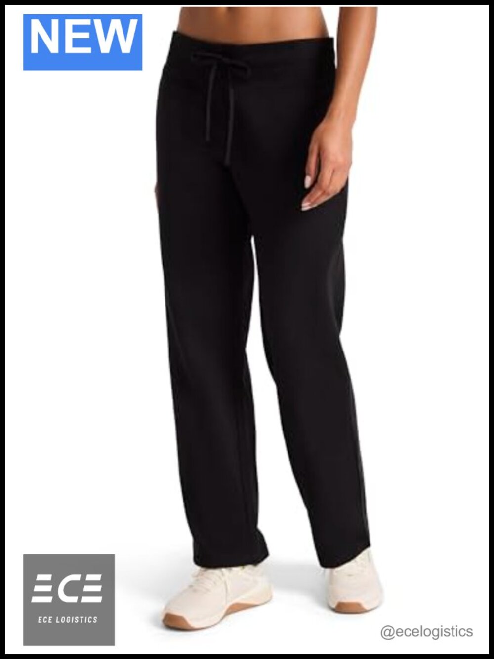 Women's Cozy Classic Sweatpants Straight Leg Fleece Mid Rise 30 Inseam Pull On